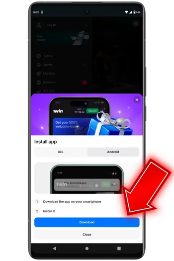 Install the Lucky Jet app